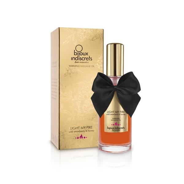 Huile de massage embrassable chauffante - Fraise sauvage