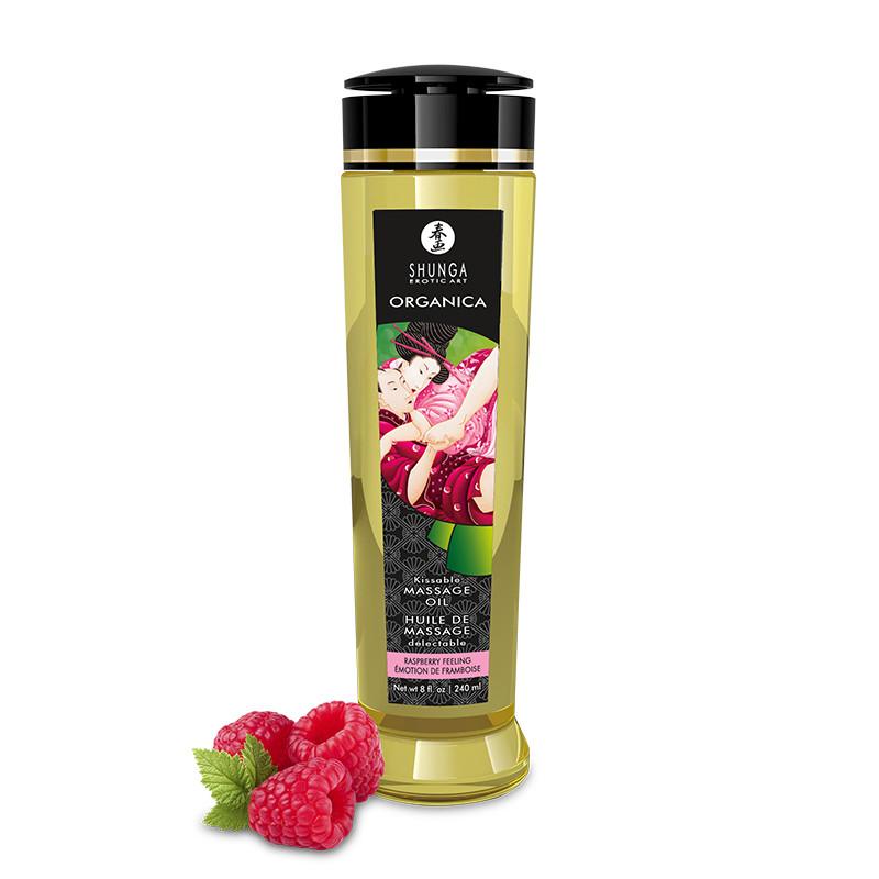 Huile de massage organique – Emotion de framboise – 240 ml