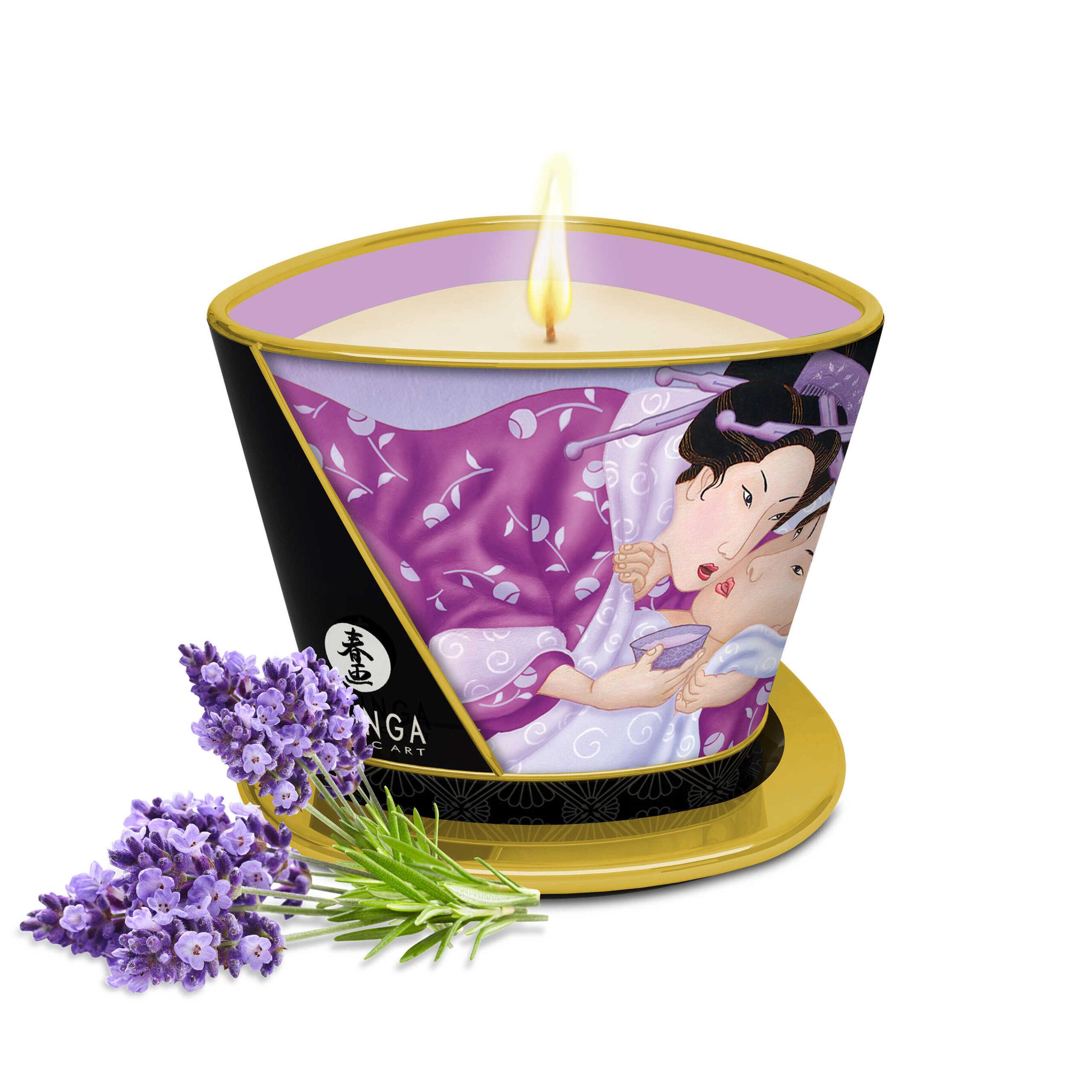 Bougie de massage lueur et caresses – Lavande