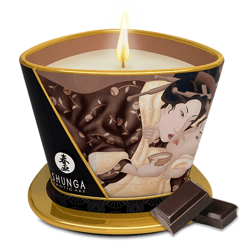 Bougie de massage lueur et caresses - Excitation Chocolat enivrant