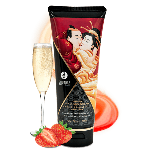 Crème de Massage délectable - Vin pétillant à la fraise