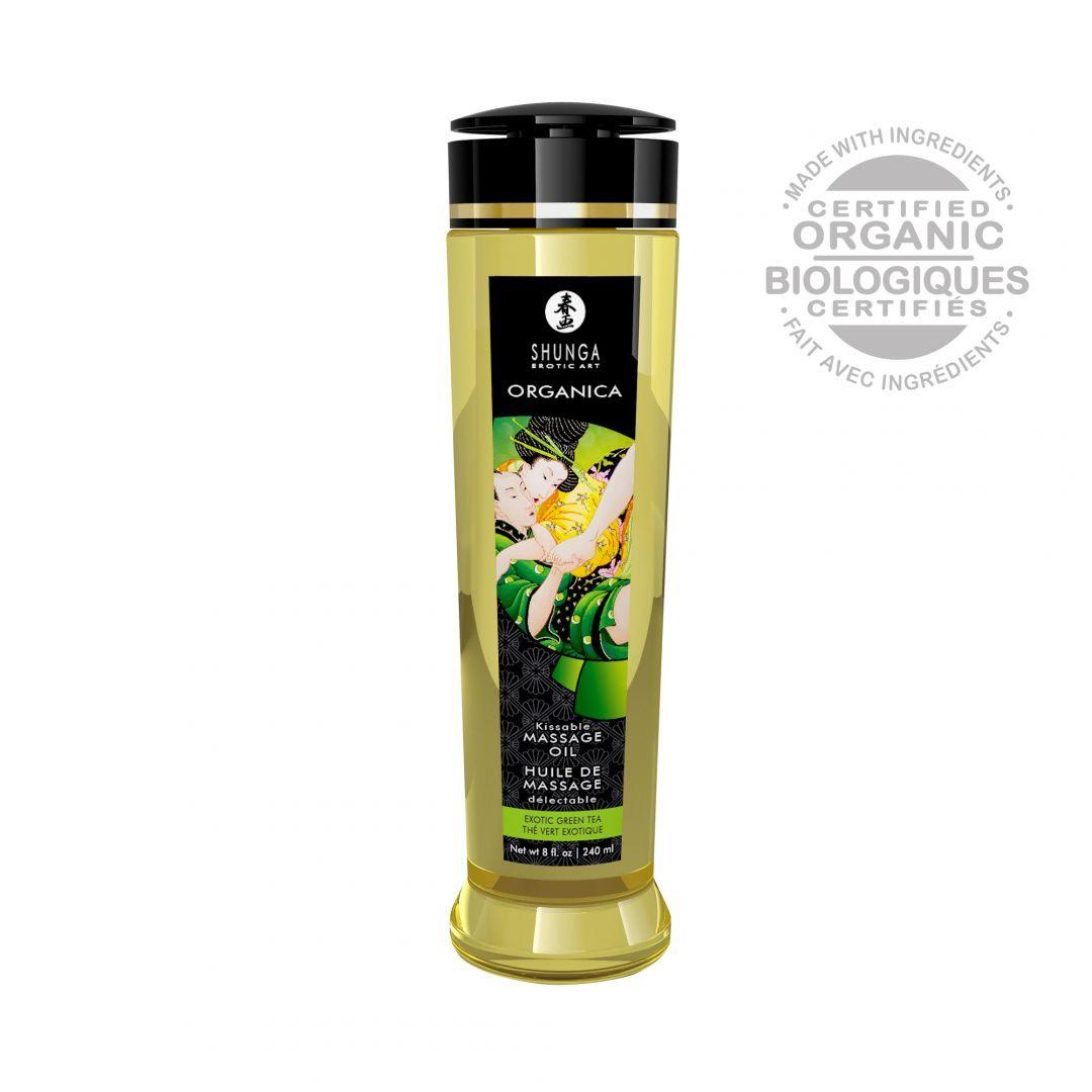 Huile de massage organique – Thé vert – 240 ml