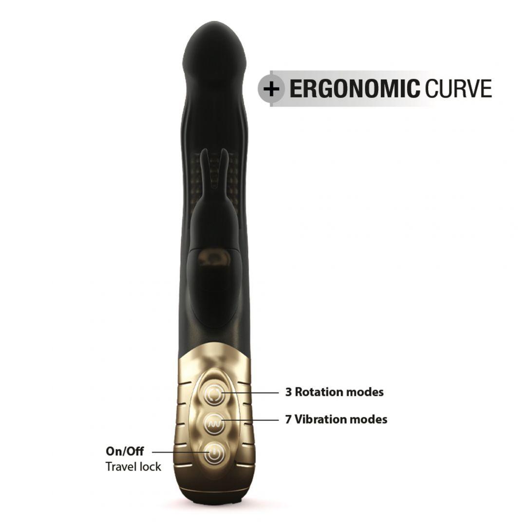 Vibromasseur Dorcel Baby Rabbit 21 cm 2.0 – Noir et Or