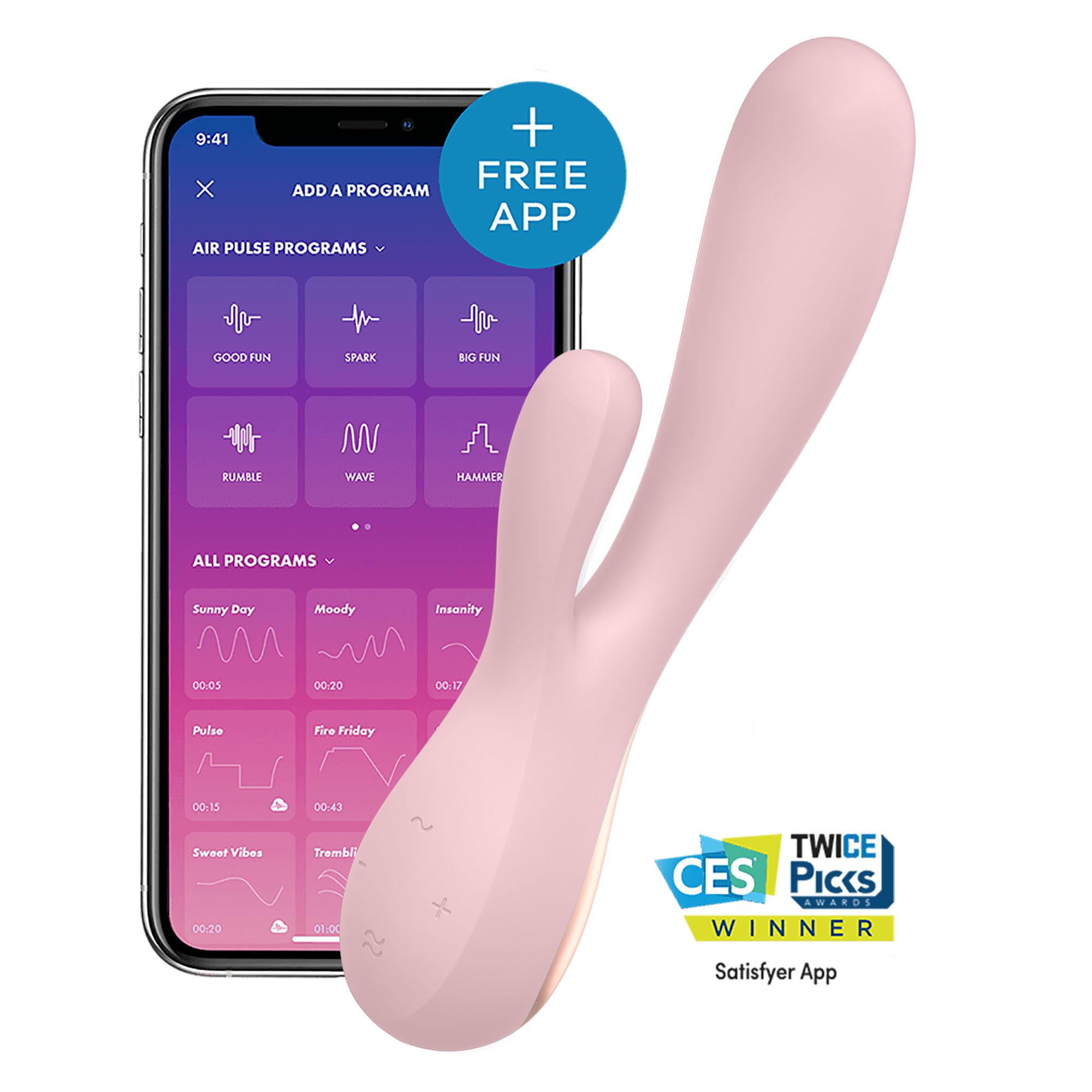 Vibromasseur connecté Satisfyer Mono Flex – Rose