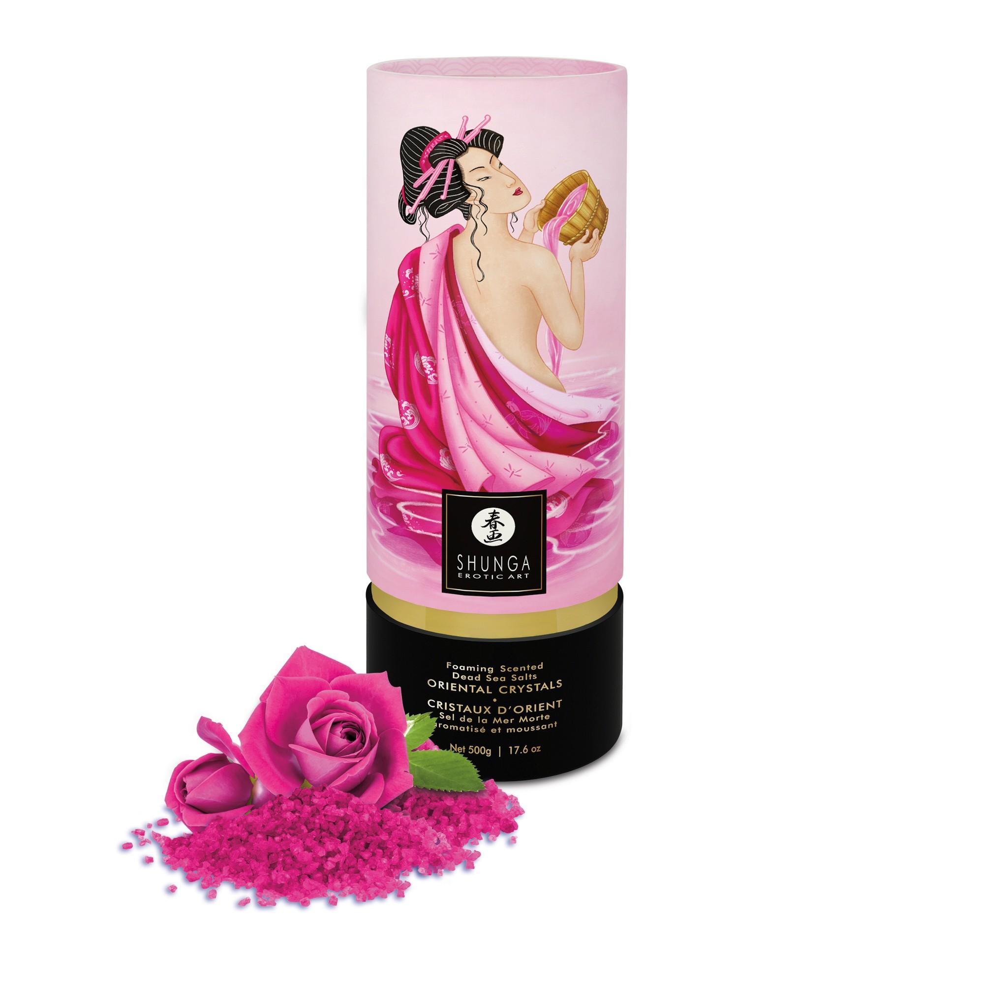 Sel de bain moussant – Cristaux d&rsquo;orient – Aphrodisia rose