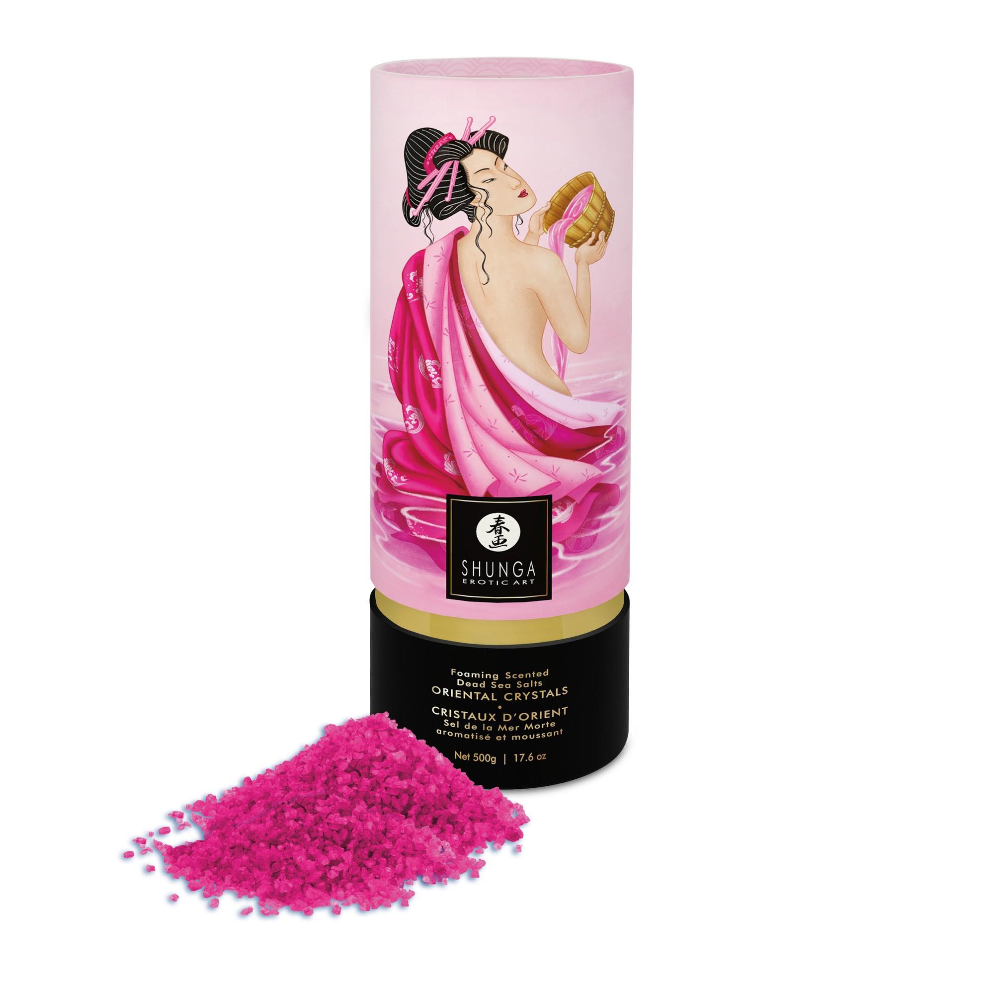 Sel de bain moussant – Cristaux d’orient – Aphrodisia rose