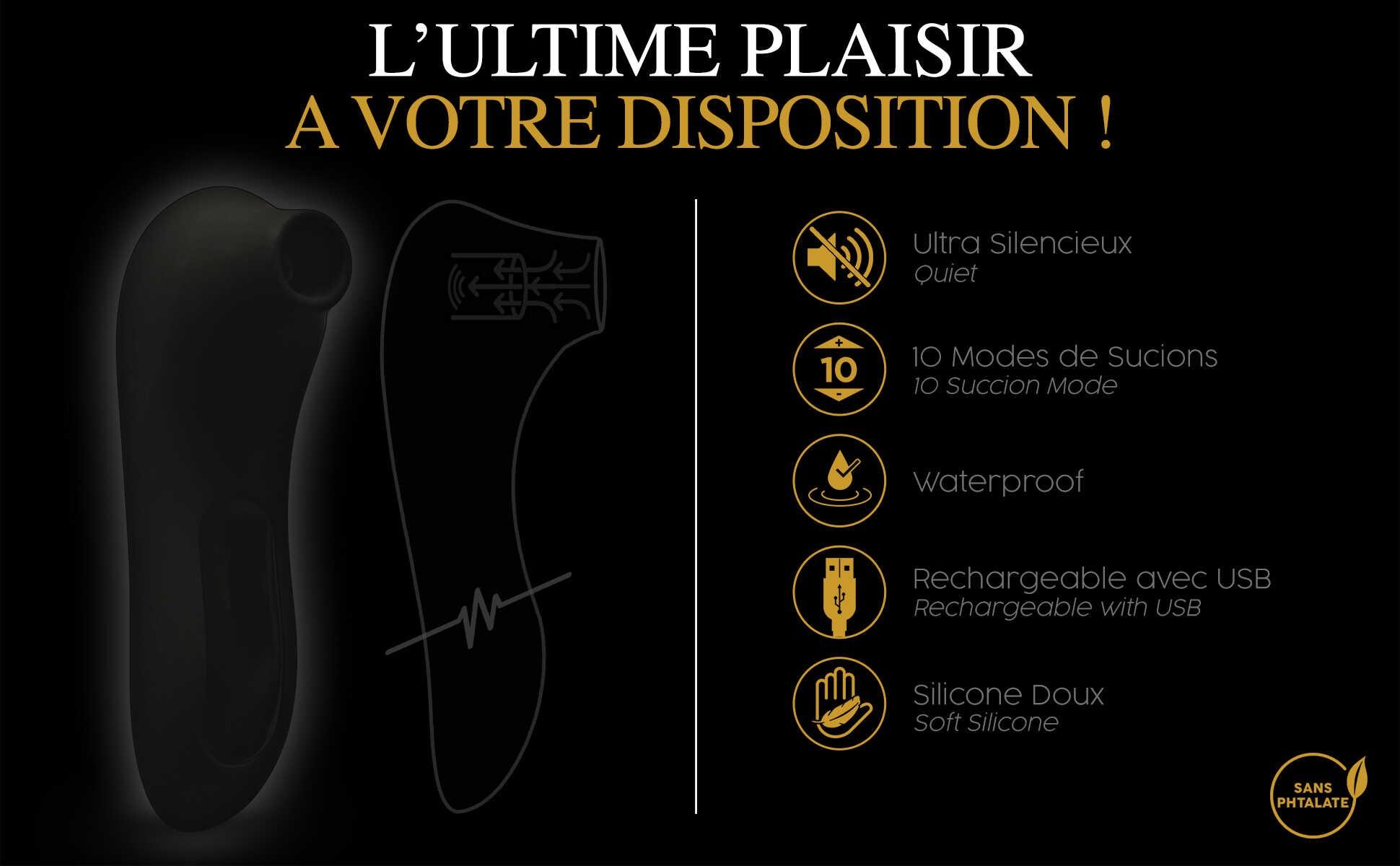 Le Maxi stimulateur clitoridien – Noir