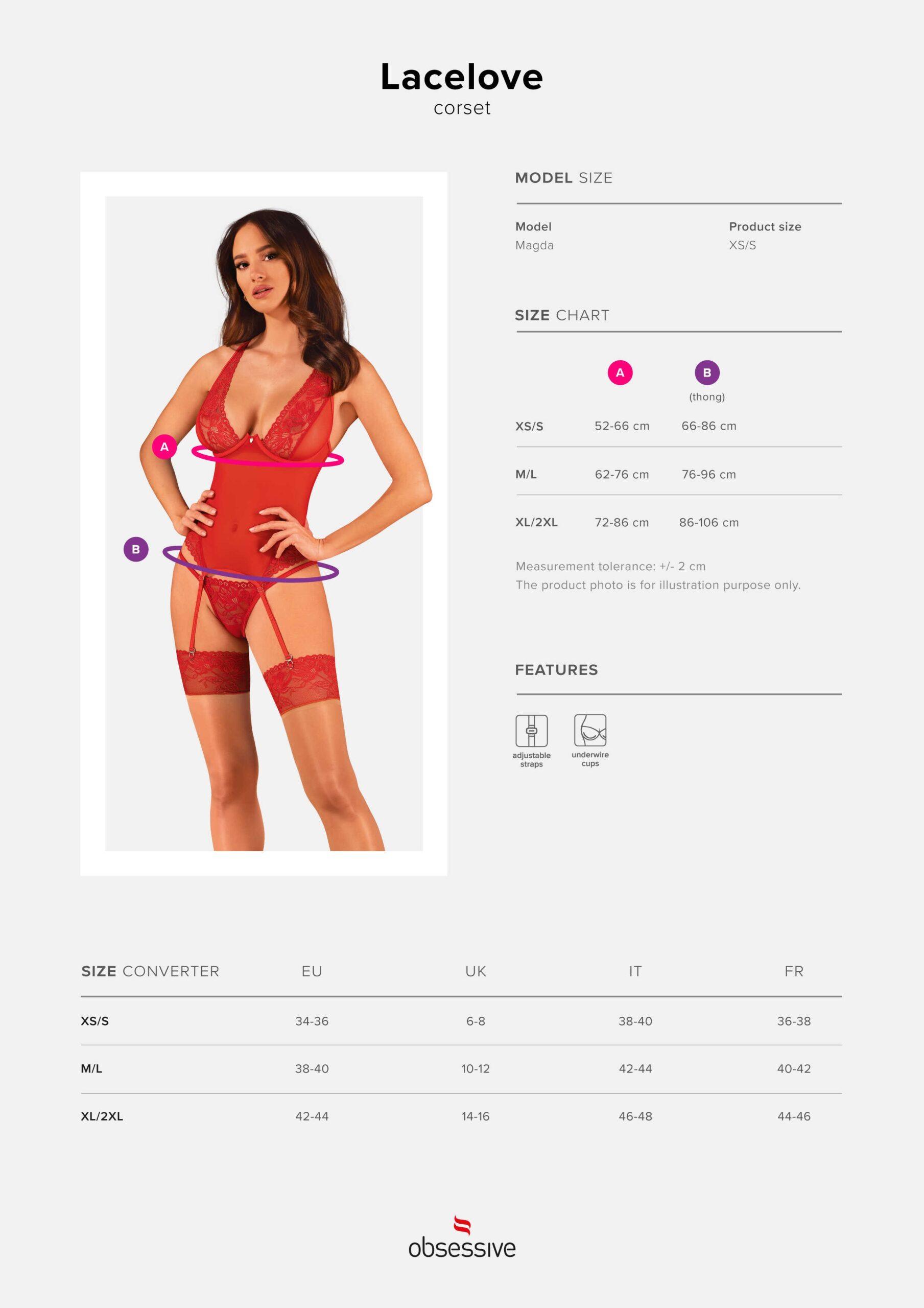 Lacelove Corset – rouge