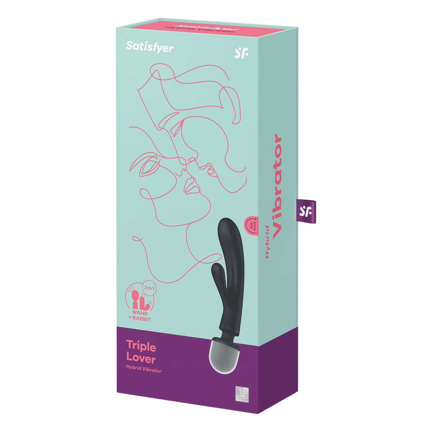 Triple lover Rabbit et Wand Satisfyer – Noir