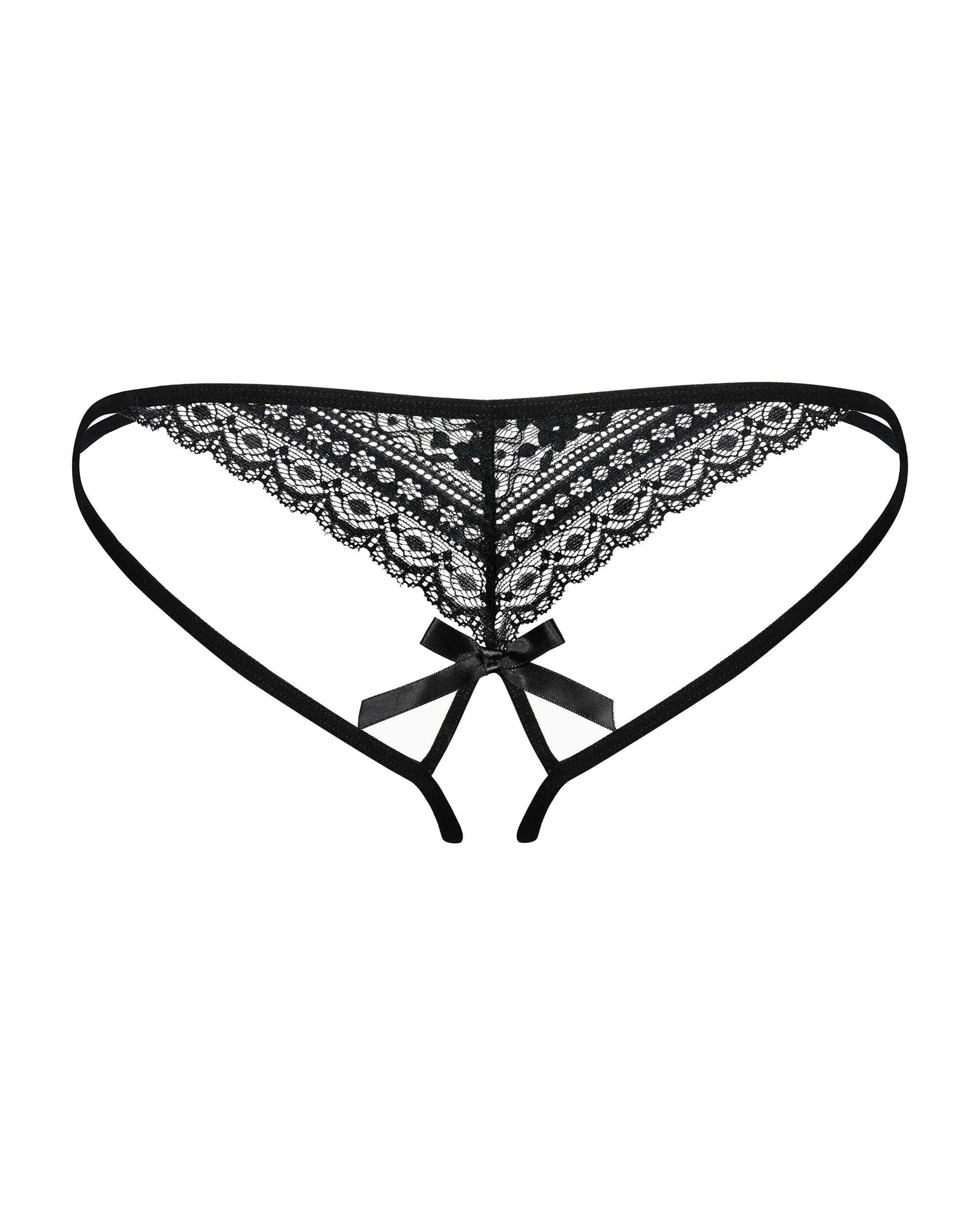 Picantina String ouvert – Noir