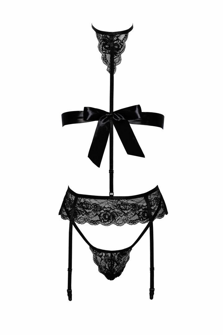 Bondage 244 ensemble lingerie 4 pièces – noir