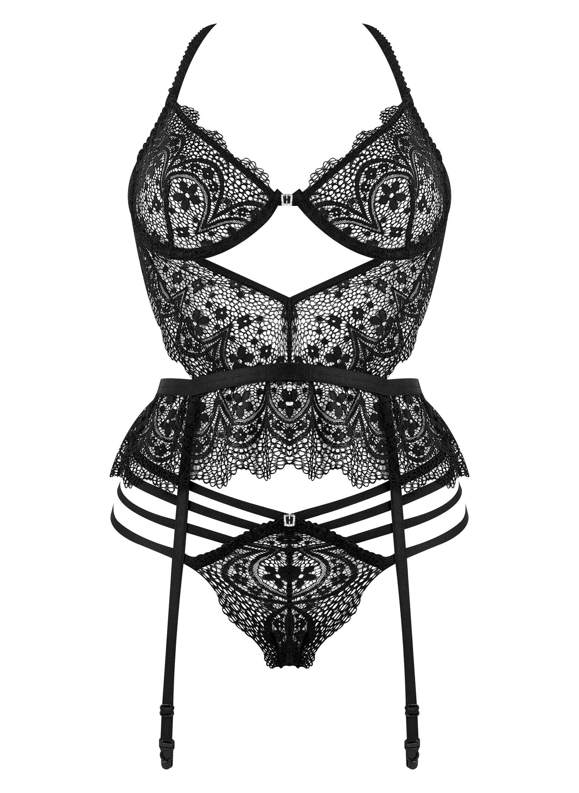 Lace Temptation ensemble – noir