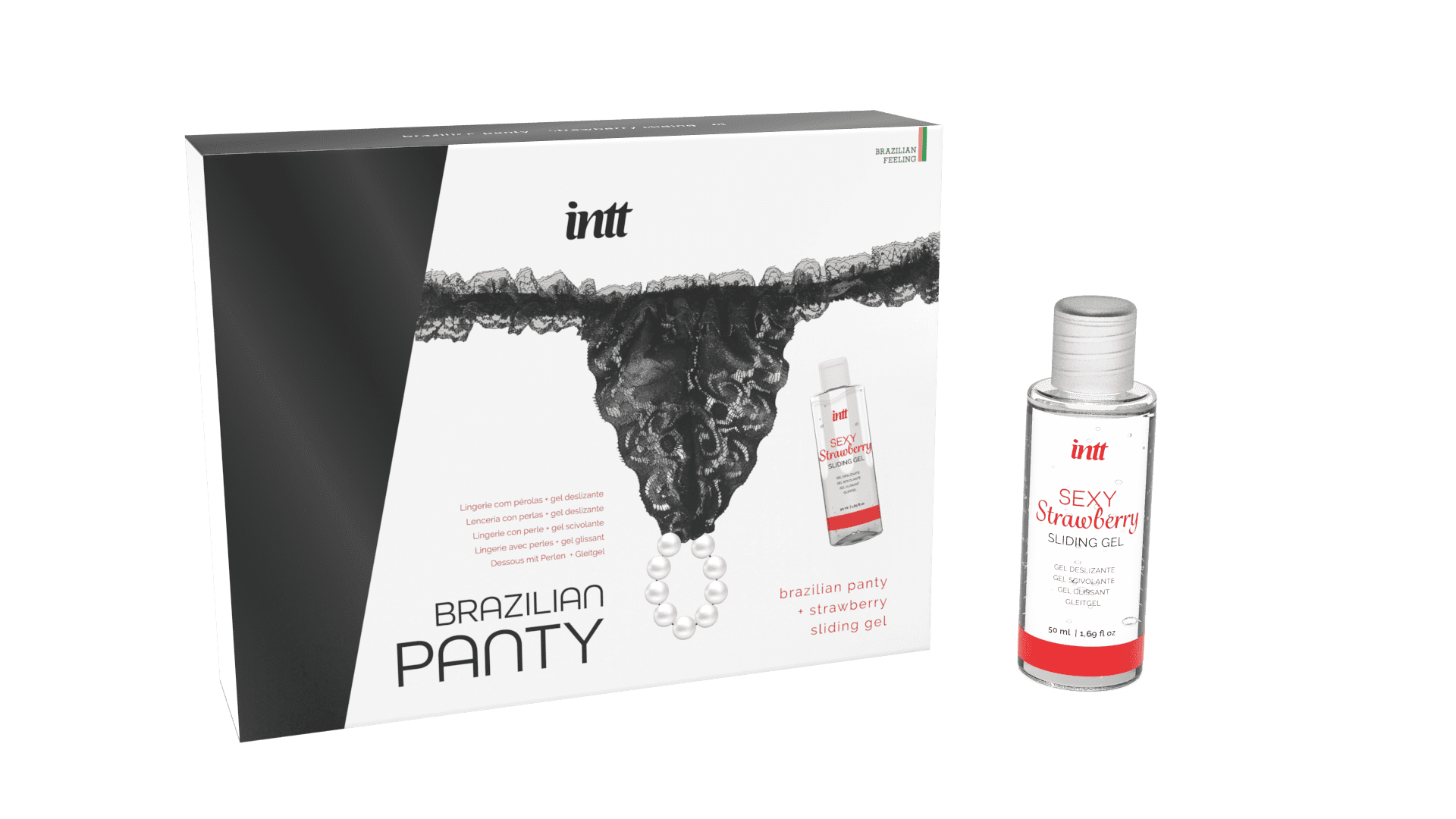 Black brazilian panty – String et lubrifiant