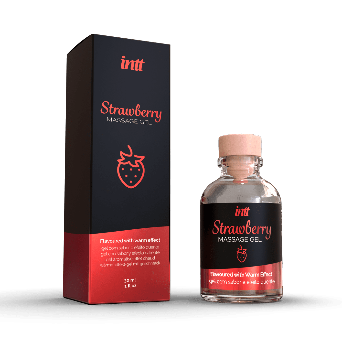 Massage gel fraise - Gel embrassable