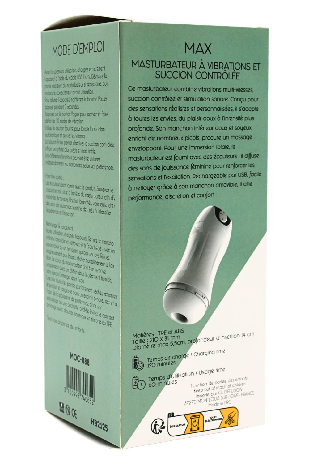 MAX – Masturbateur à Vibrations Succion Contrôlée USB – Image 6
