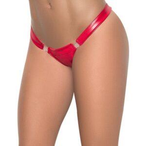 String détachable sur le devant Wetlook rouge