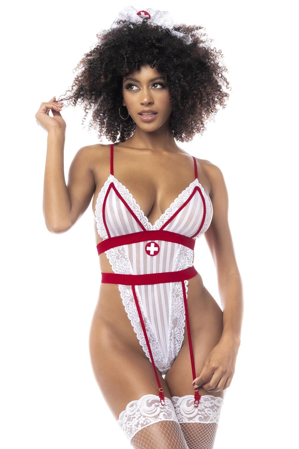 Costume infirmière avec body et serre-tête – Image 2