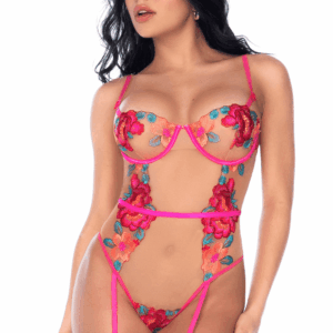 Body en Tulle Brodé Fleuri