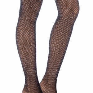 Bas résille noire avec strass