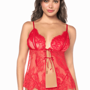 Babydoll Mapalé espiègle avec string à nouer