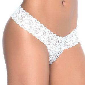 String ouvert brésilien blanc en dentelle