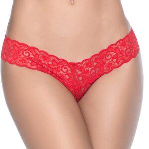 String rouge sexy dentelle