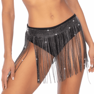 Jupe glamour à franges ornée de strass - Mapalé