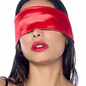 Accessoire coquin en satin réversible noir rouge