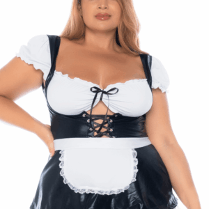 Costume sexy soubrette grande taille 3 pièces