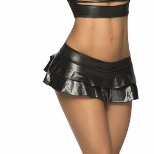 Jupette double fronce Wet Black