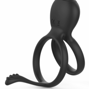 PEPIN, Cockring à double anneaux dans un silicone médical doux avec 1 mode de vibration
