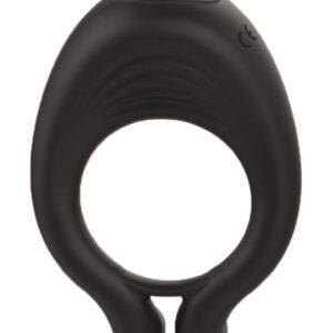 OCTAVE, Cockring Noir dans un silicone médical doux avec 1 mode de vibration