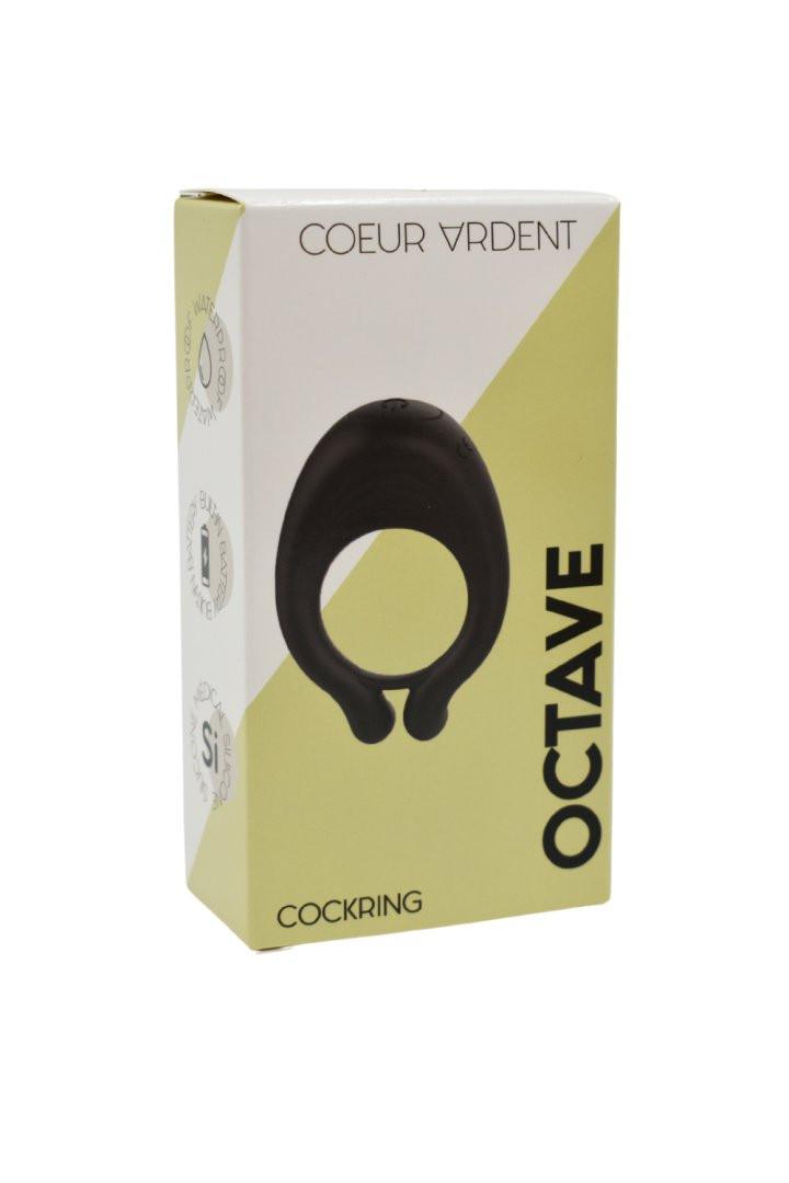 OCTAVE, Cockring Noir dans un silicone médical doux avec 1 mode de vibration – Image 3