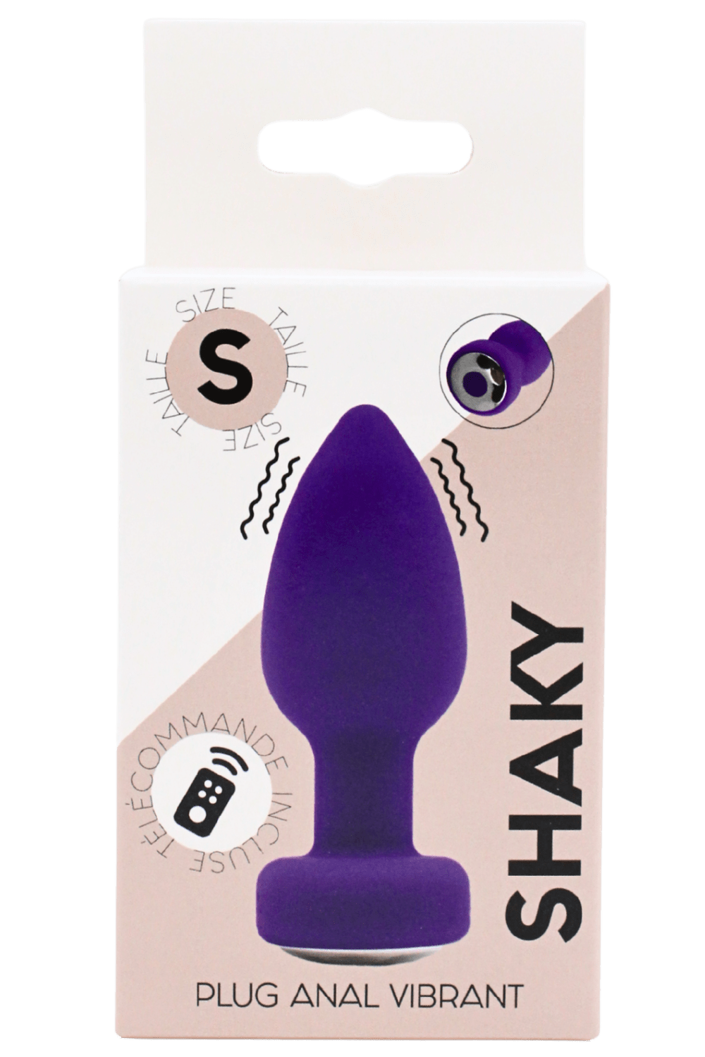 Plug Anal Vibrant Télécommandé SHAKY Violet – Image 3