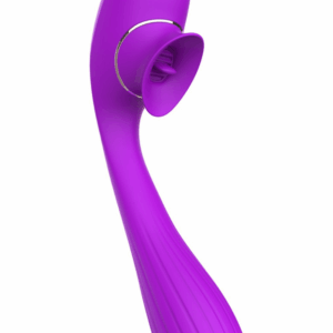 Stimulateur Clitoridien avec langue Vibromasseur Point G 2-en-1 DISA Violet Cœur Ardent