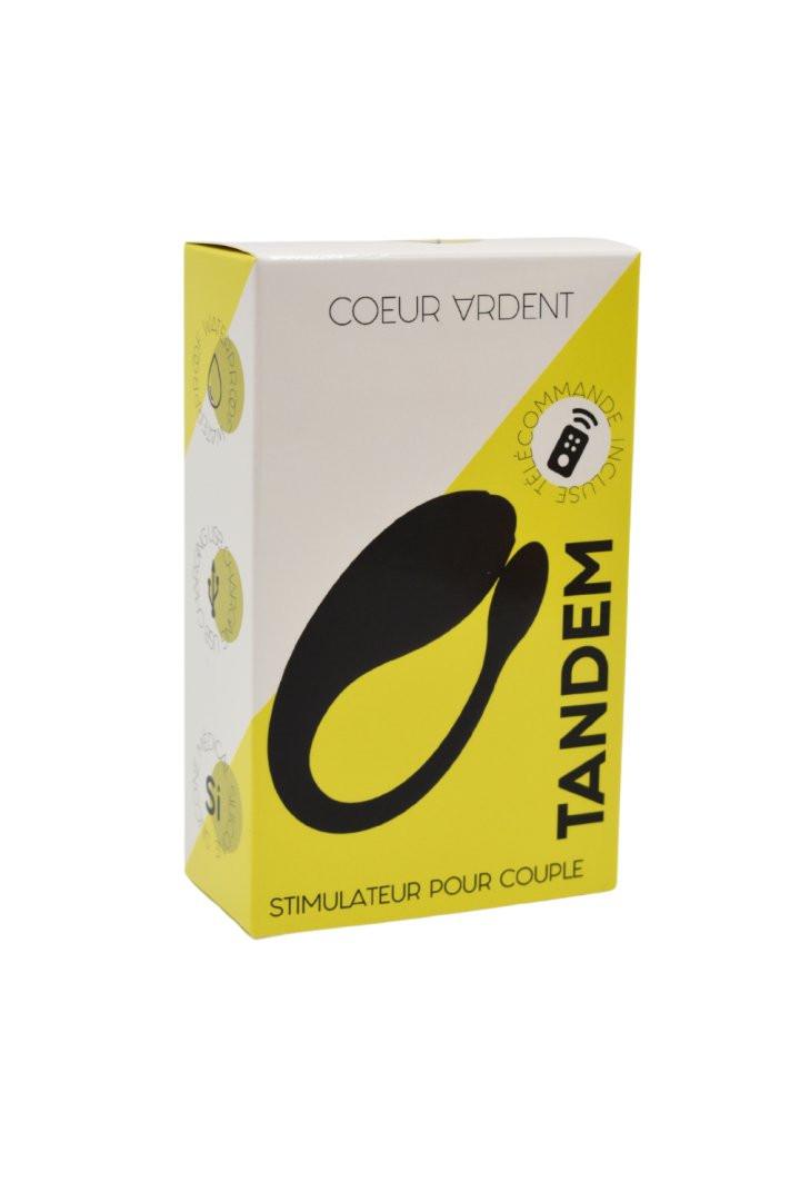 TANDEM Noir, stimulateur pour couple USB avec télécommande en silicone médical – Image 3