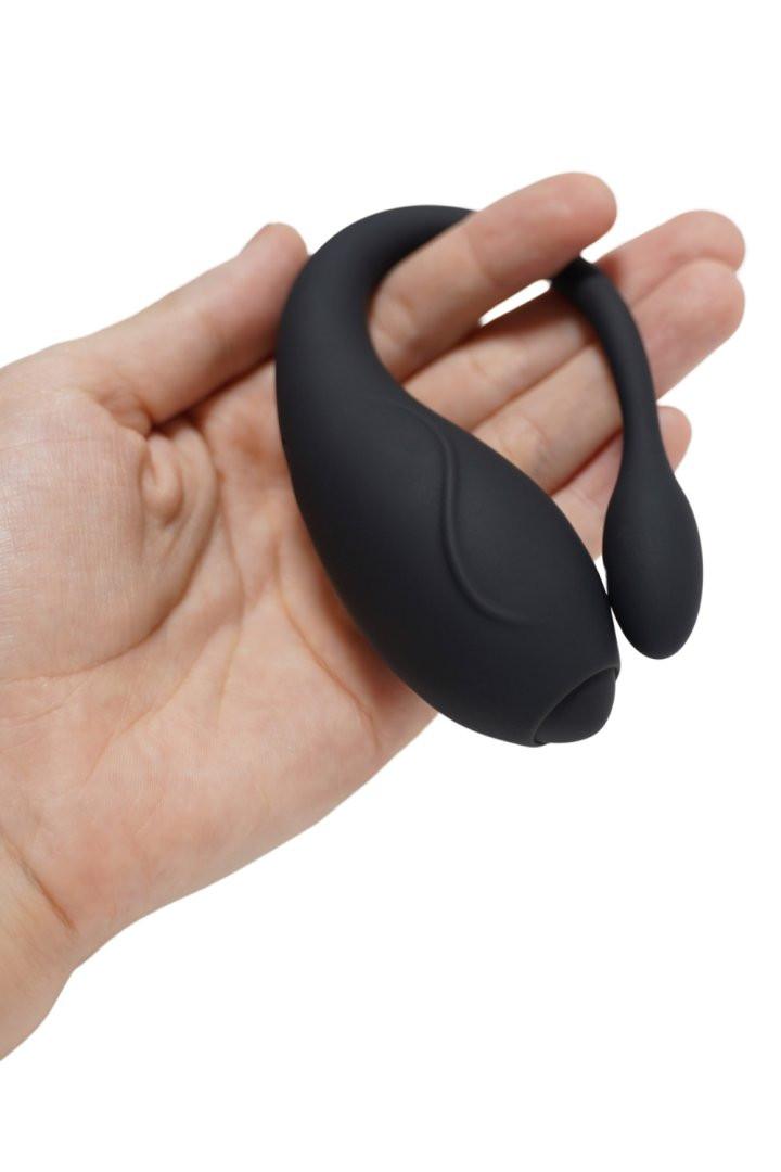 TANDEM Noir, stimulateur pour couple USB avec télécommande en silicone médical – Image 4