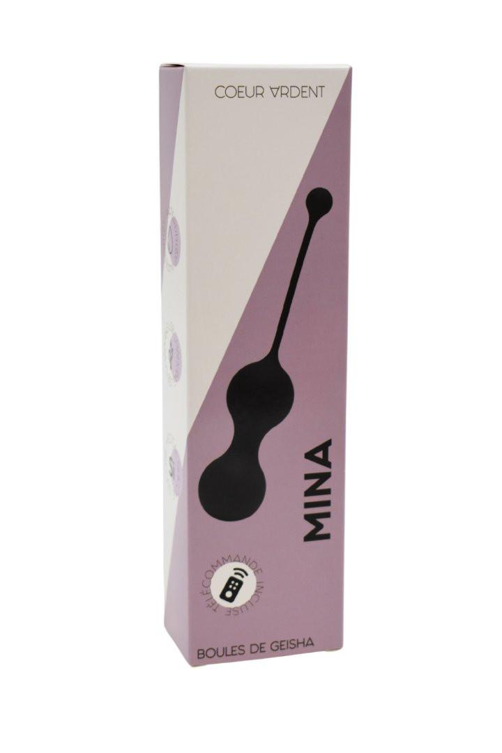 MINA Noir, Boules de Geisha en silicone médical USB avec télécommande – Image 3