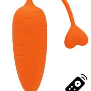 CARROT, Un Œuf vibrant avec télécommande, couleur et forme Carotte en silicone médical