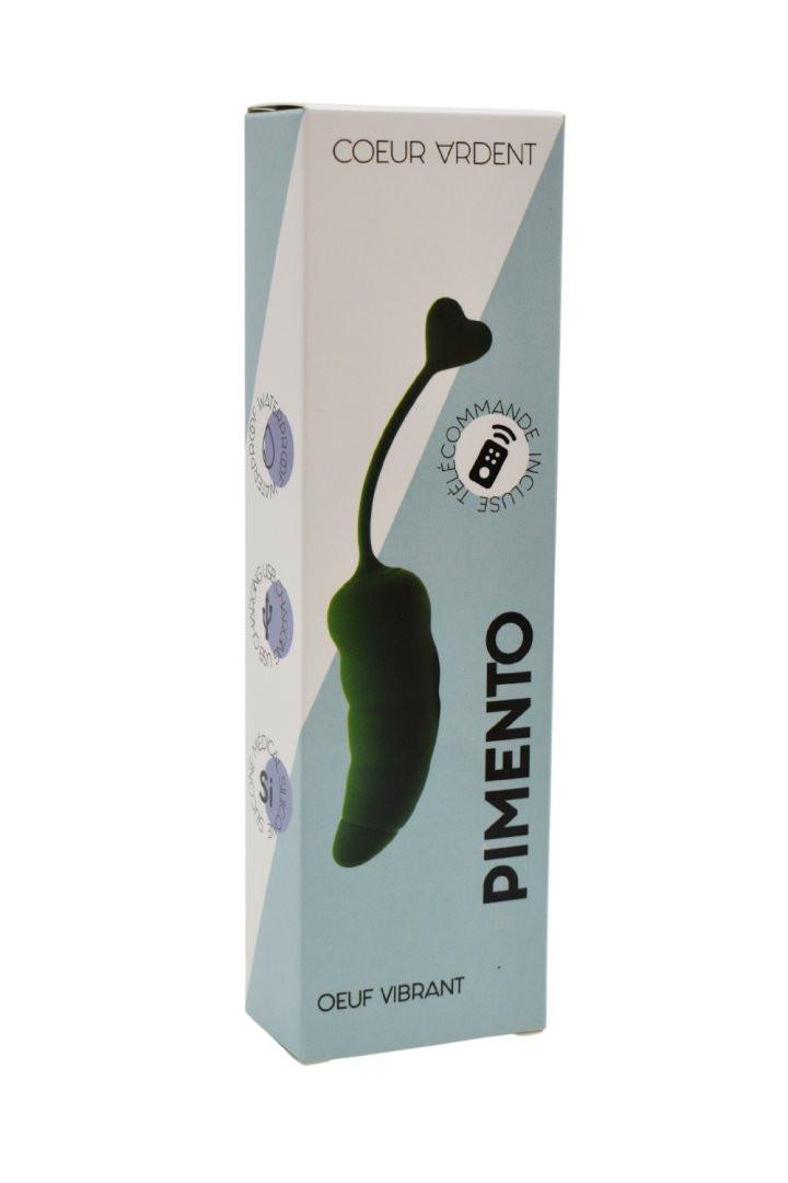 PIMENTO, Un Œuf vibrant avec télécommande, couleur et forme Piment en silicone médical – Image 3