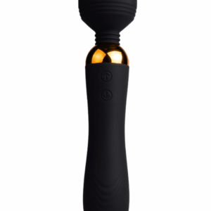 SHAKE Noir, Vibromasseur Wand USB en silicone médical avec 2 puissants moteurs indépendants