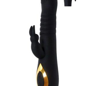 TWIST 2 Noir, Vibromasseur Rabbit va-et-vient USB en silicone médical, doté de 18 modes de stimulation
