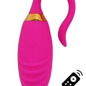 PLEASURE, Un Œuf vibrant USB avec télécommande, dans un silicone médical doux et rainuré