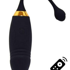 HAPPY, Un Œuf vibrant long USB avec télécommande, dans un silicone médical doux et lisse