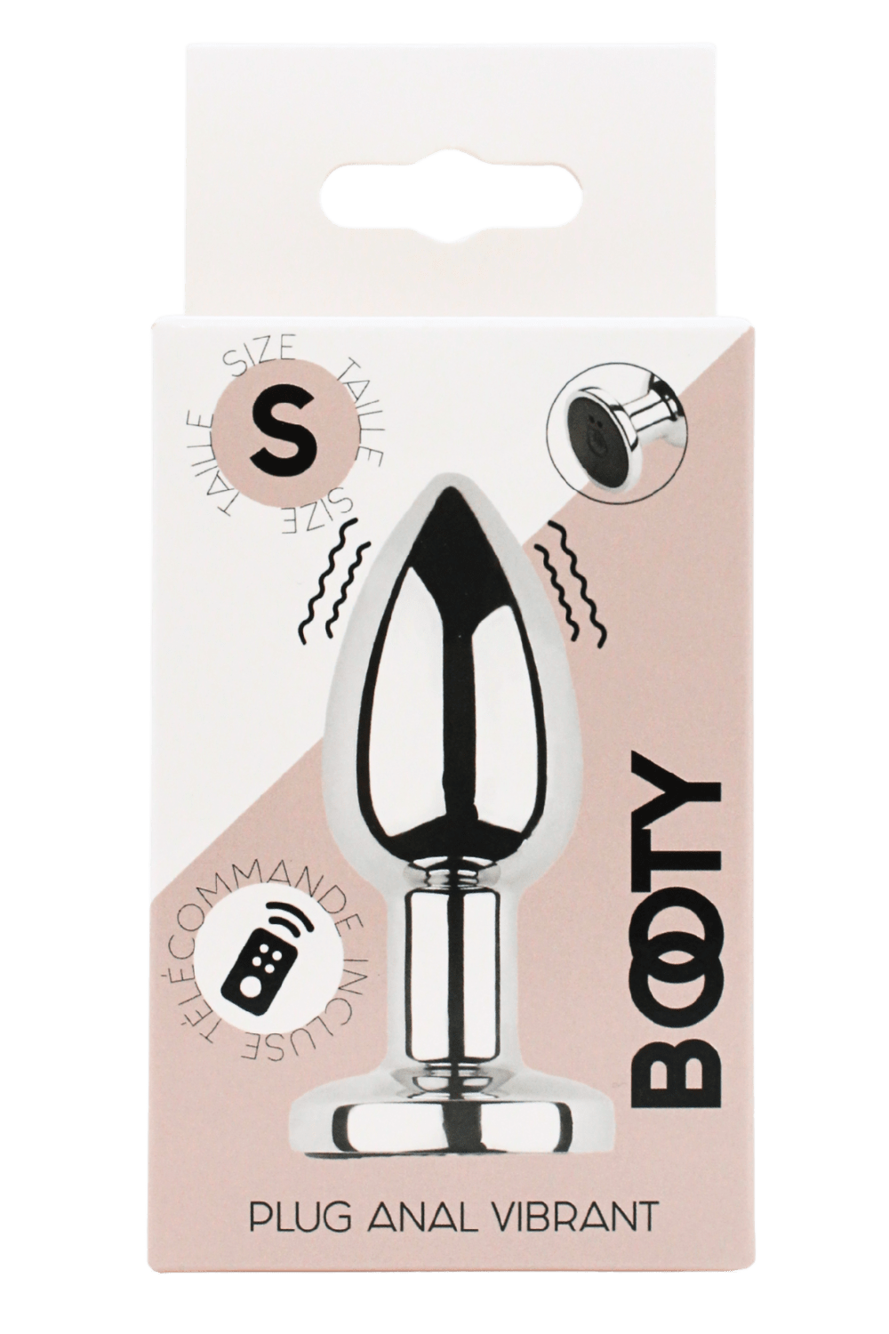 Plug vibrant acier inoxydable anal taille S avec télécommande, USB BOOTY – Image 3