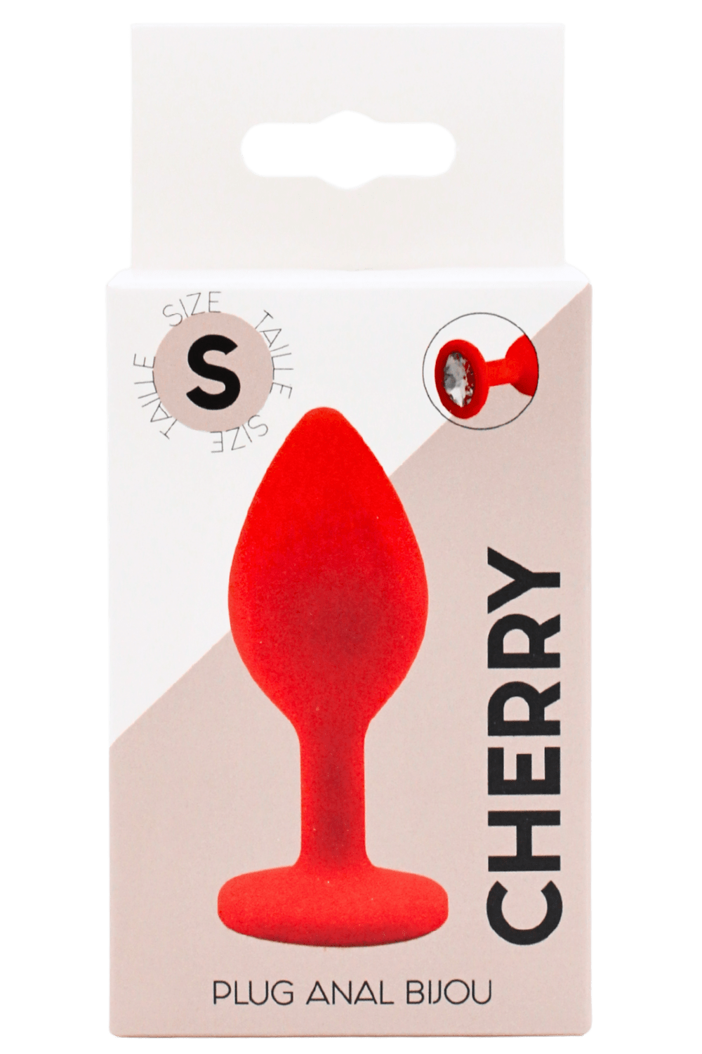 Plug rouge bijou cristal Small CHERRY – Image 3