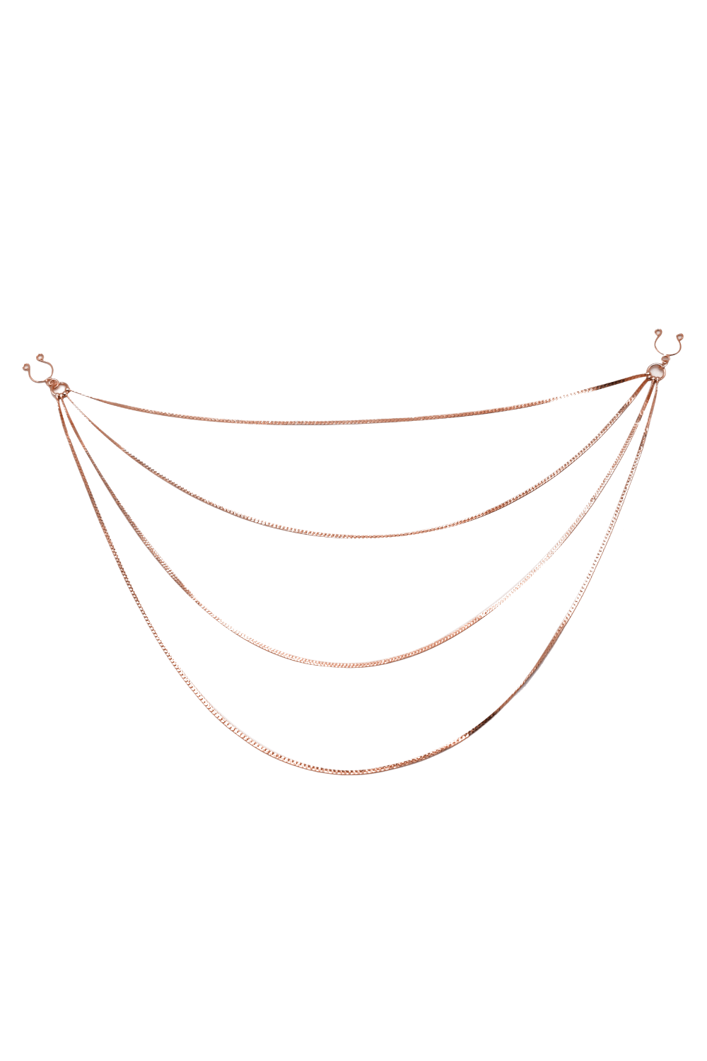 bijou pinces tétons avec 4 chainettes doré rose – Image 4