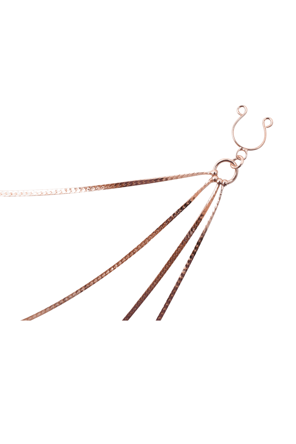 bijou pinces tétons avec 4 chainettes doré rose – Image 5