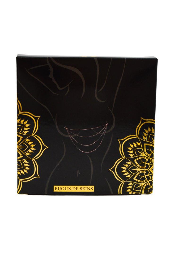 bijou pinces tétons avec 4 chainettes doré rose – Image 10