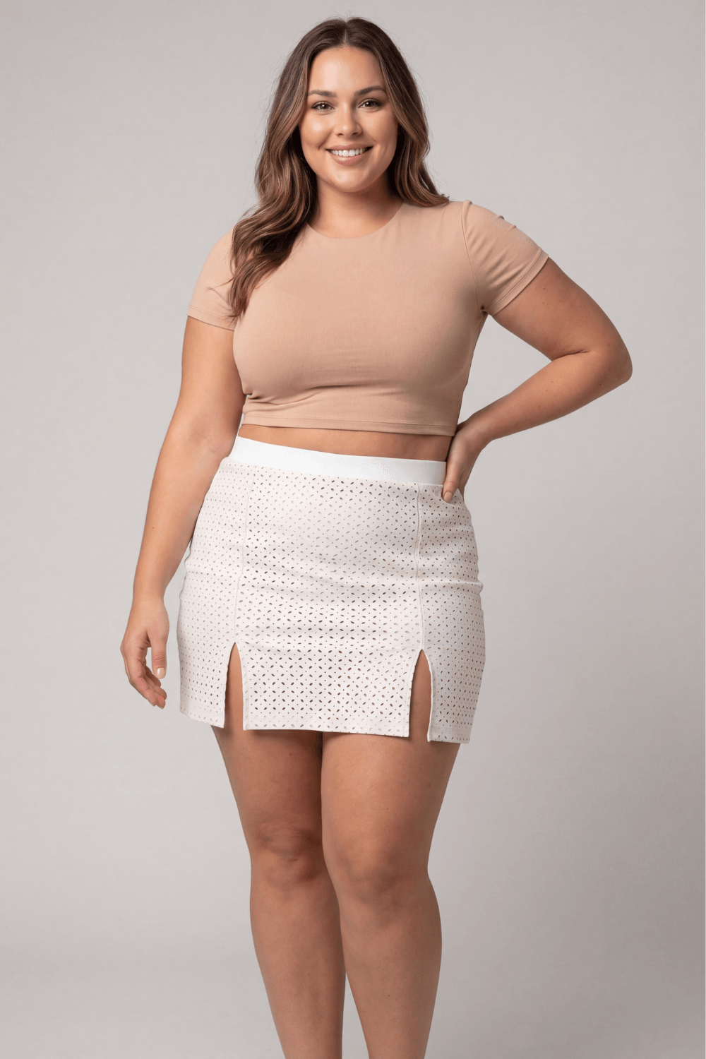 Jupe courte blanche Cassandra – Image 4